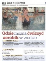 "GDZIE MOŻNA ĆWICZYĆ AEROBIK W WODZIE" Dziennik Zachodni 2-3.04.2005